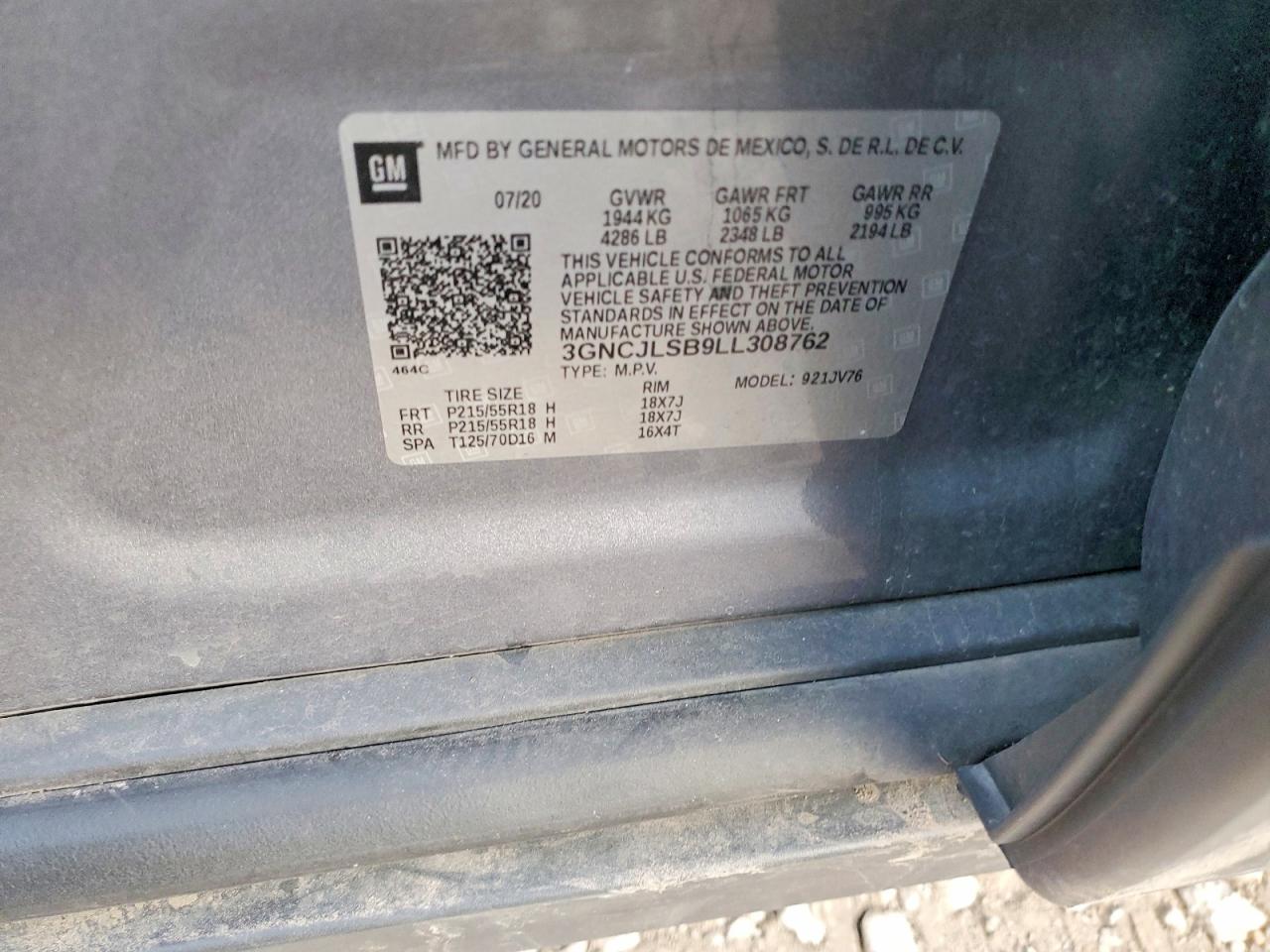 2020 CHEVROLET TRAX 1LT photo 13