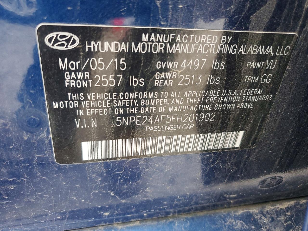2015 HYUNDAI SONATA SE photo 40