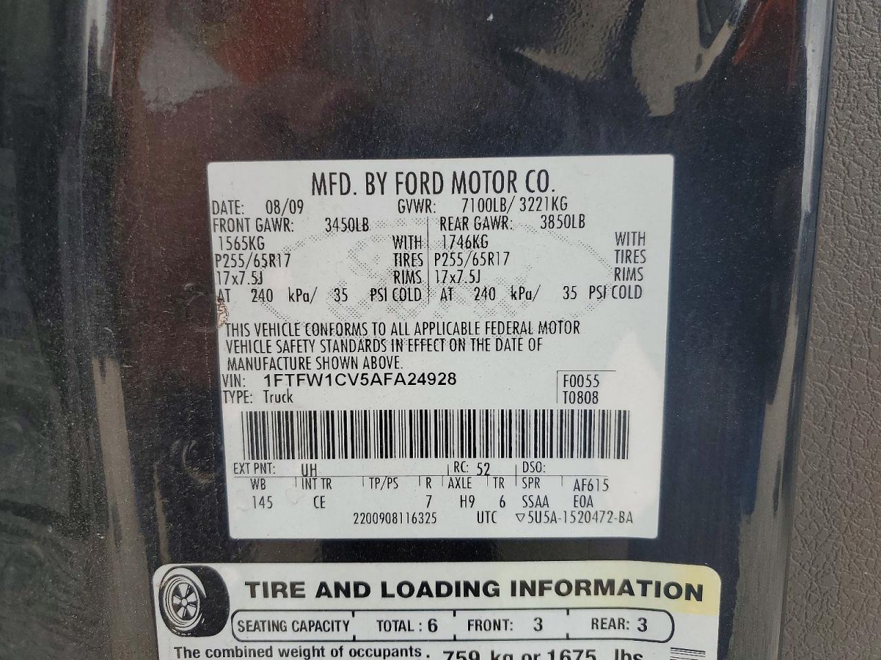 2010 FORD F150 SUPERCREW photo 12