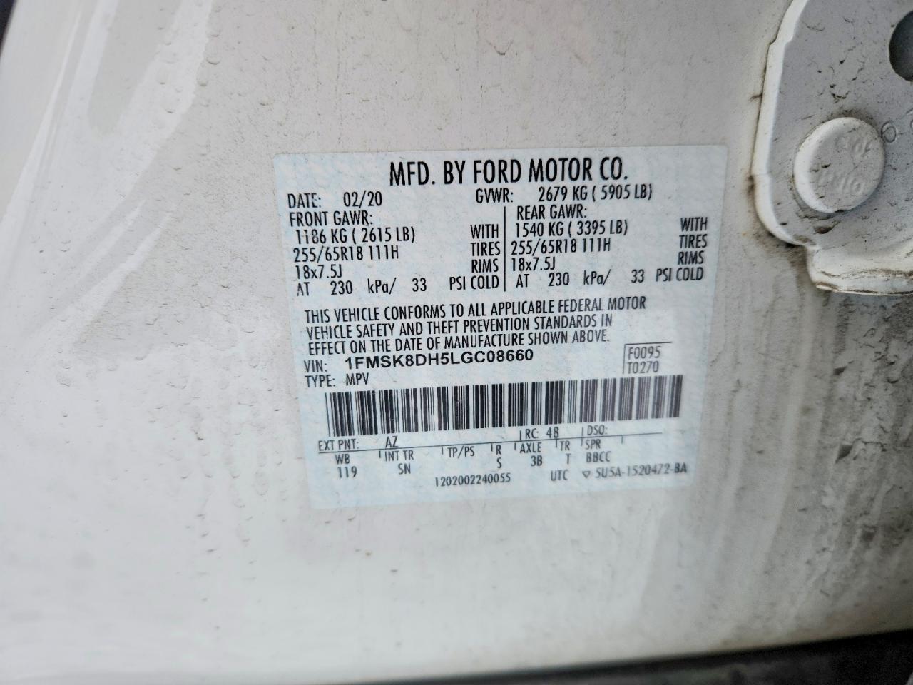 2020 FORD EXPLORER XLT photo 13