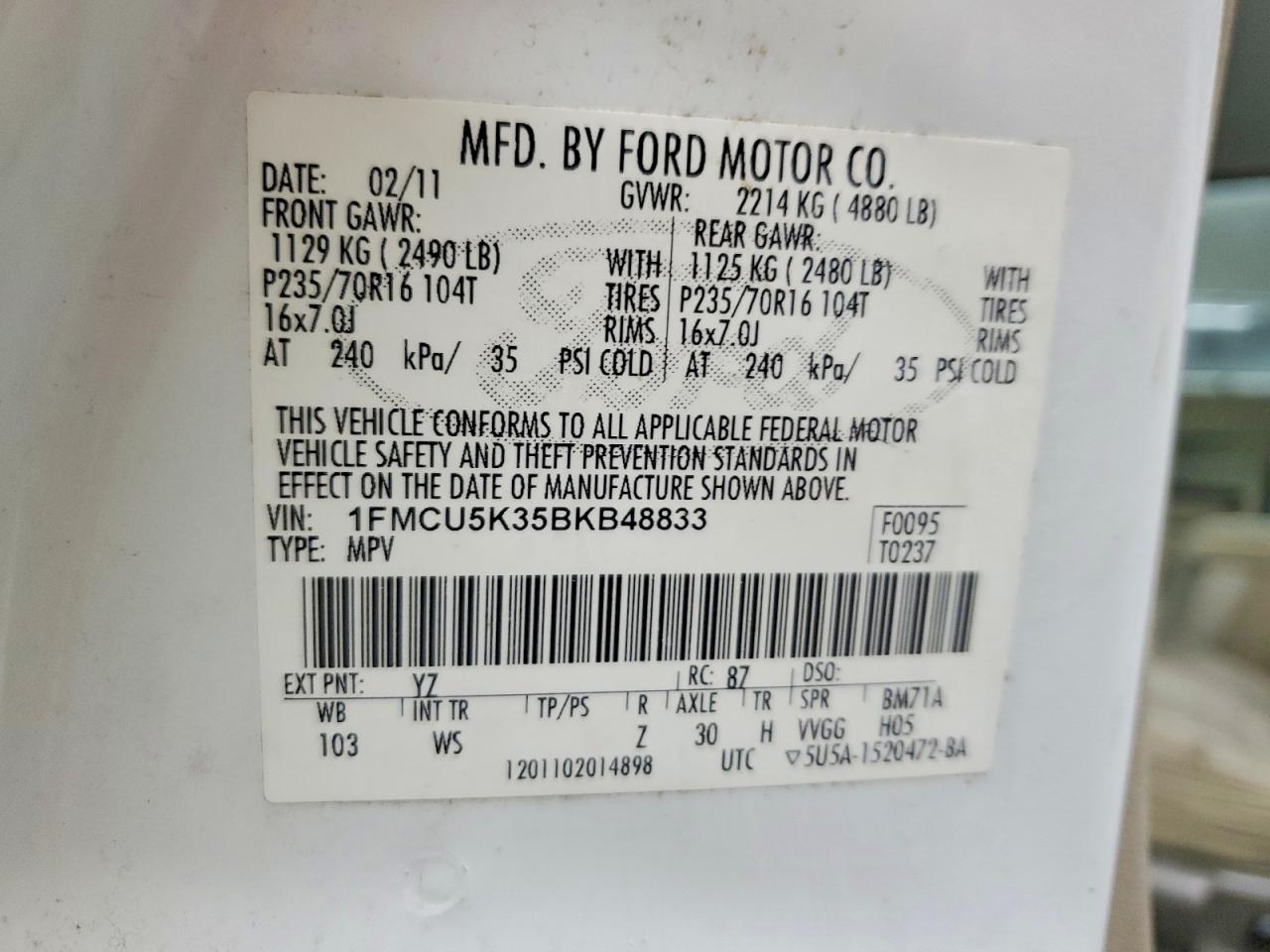 2011 FORD ESCAPE HYBRID photo 12