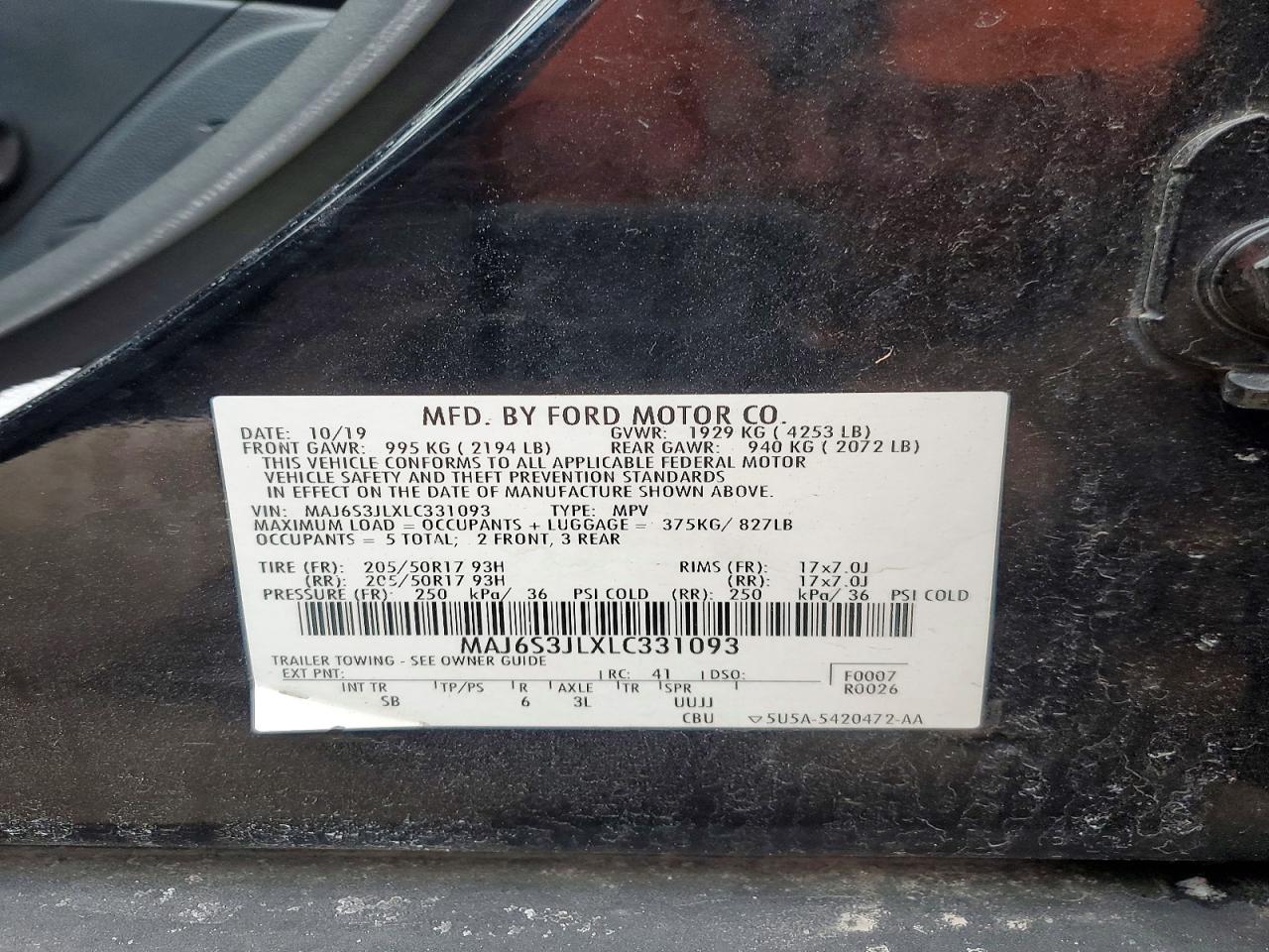 2020 FORD ECOSPORT SES photo 12