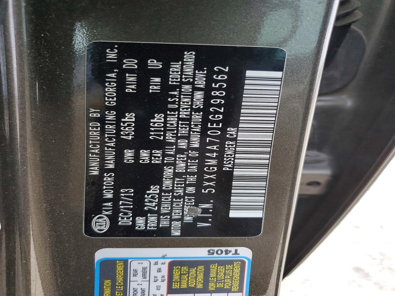 2014 KIA OPTIMA LX photo 34