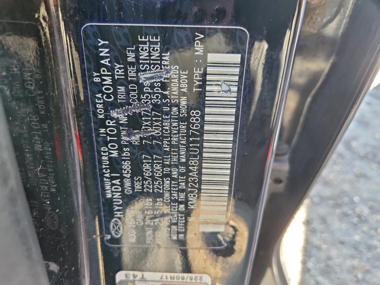 2020 HYUNDAI TUCSON SE photo 13