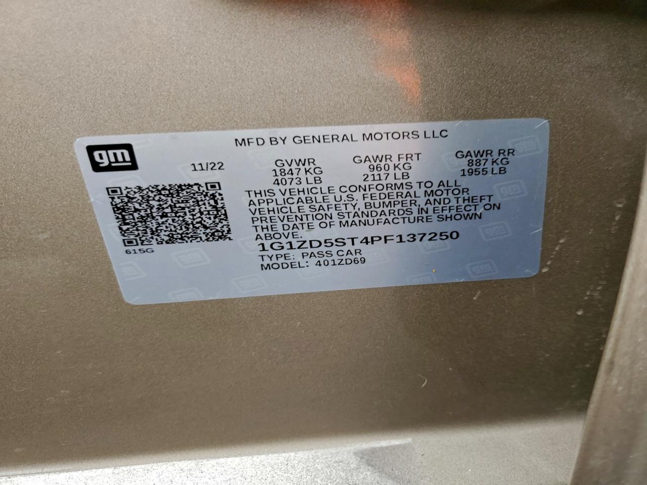 2023 CHEVROLET MALIBU LT photo 12
