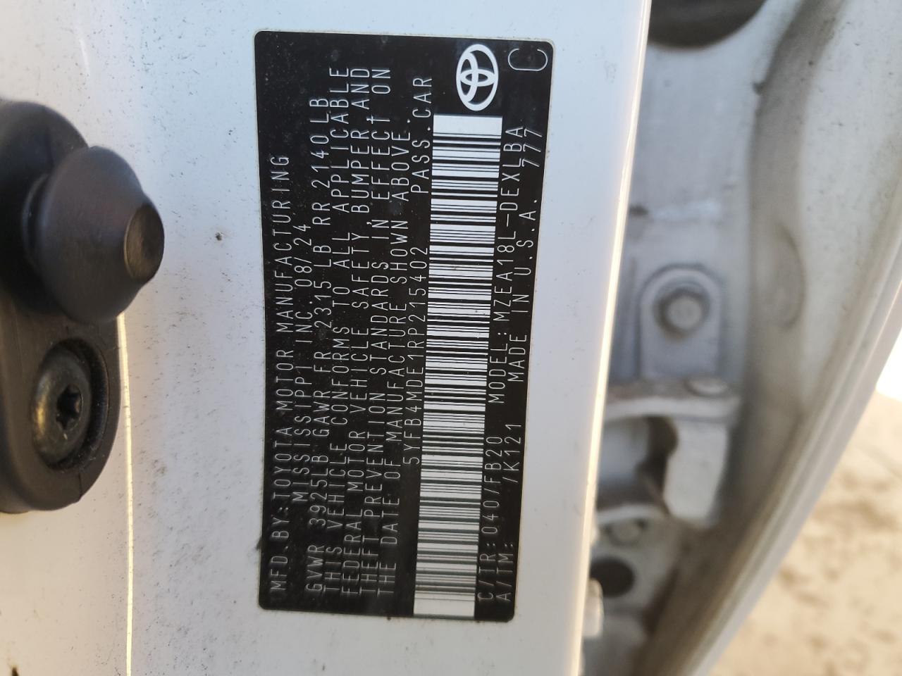 2024 TOYOTA COROLLA LE photo 12