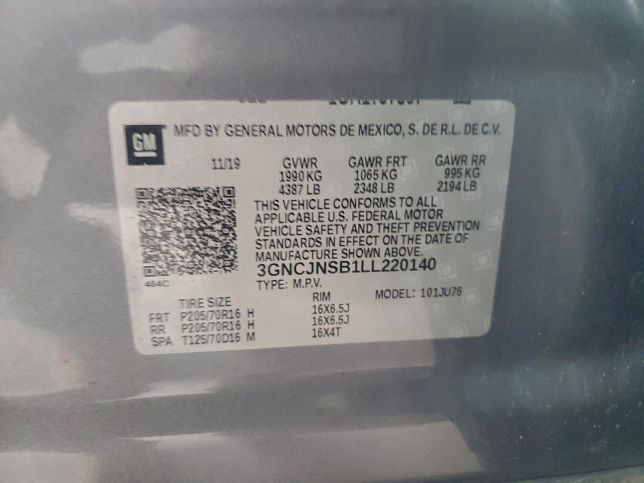 2020 CHEVROLET TRAX LS photo 13