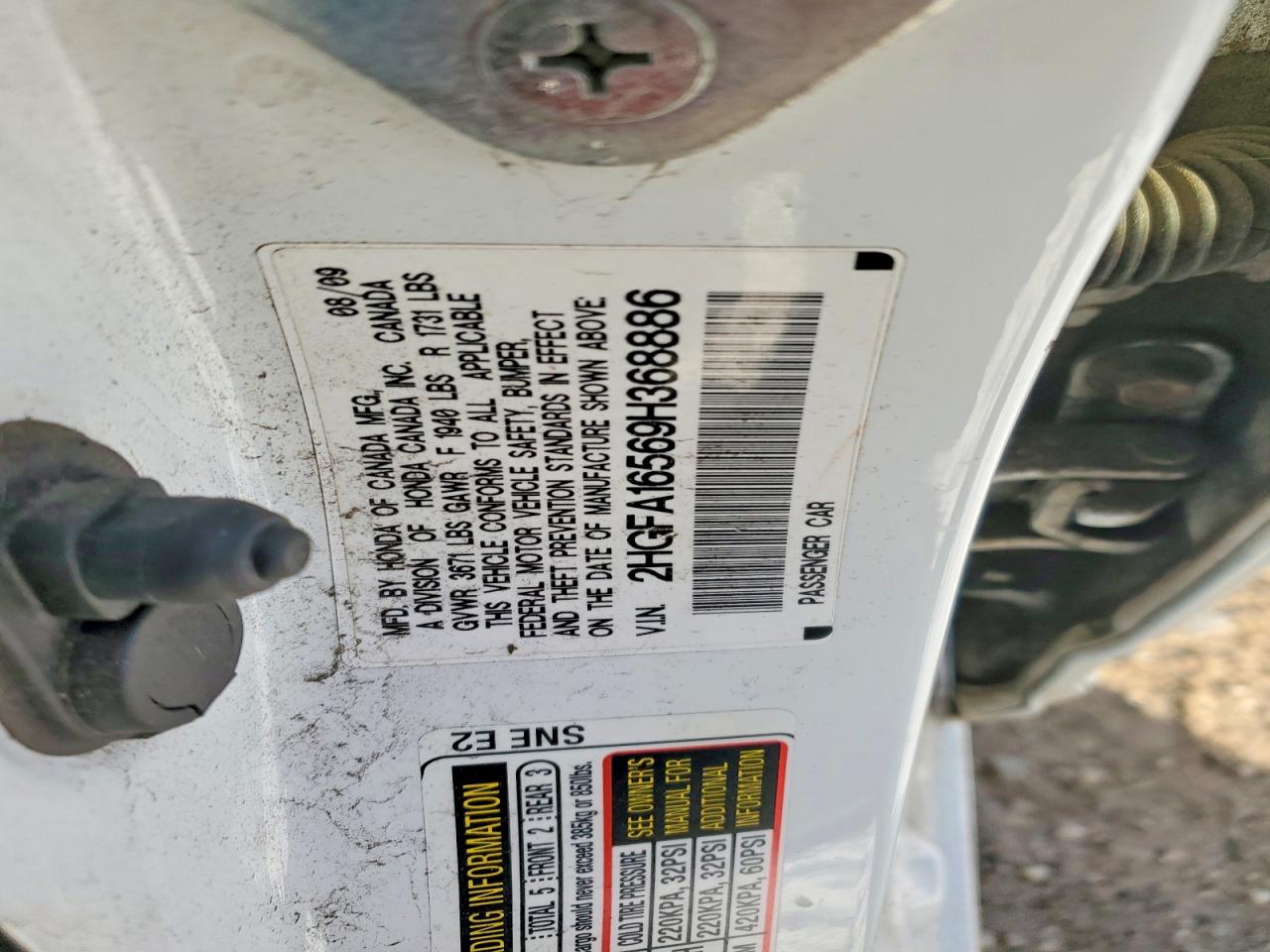 2009 HONDA CIVIC LX photo 34