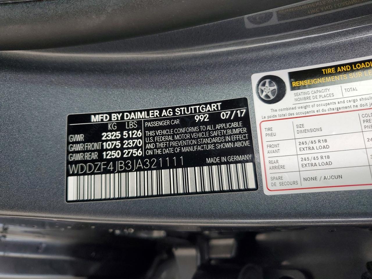 2018 MERCEDES-BENZ E 300 photo 12