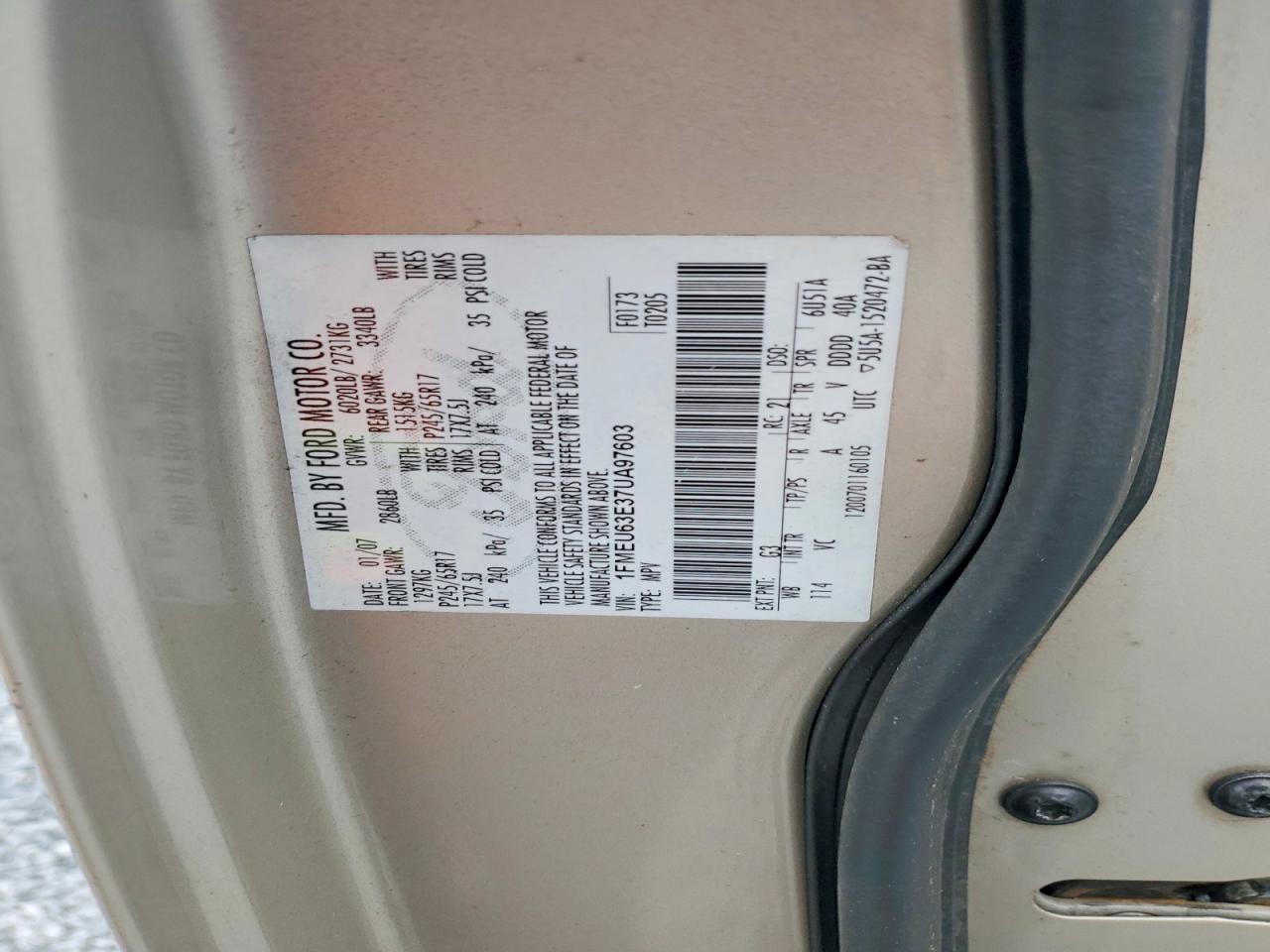 2007 FORD EXPLORER XLT photo 13