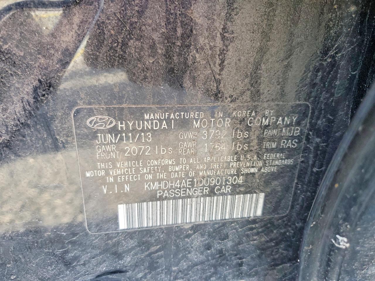 2013 HYUNDAI ELANTRA GLS photo 12