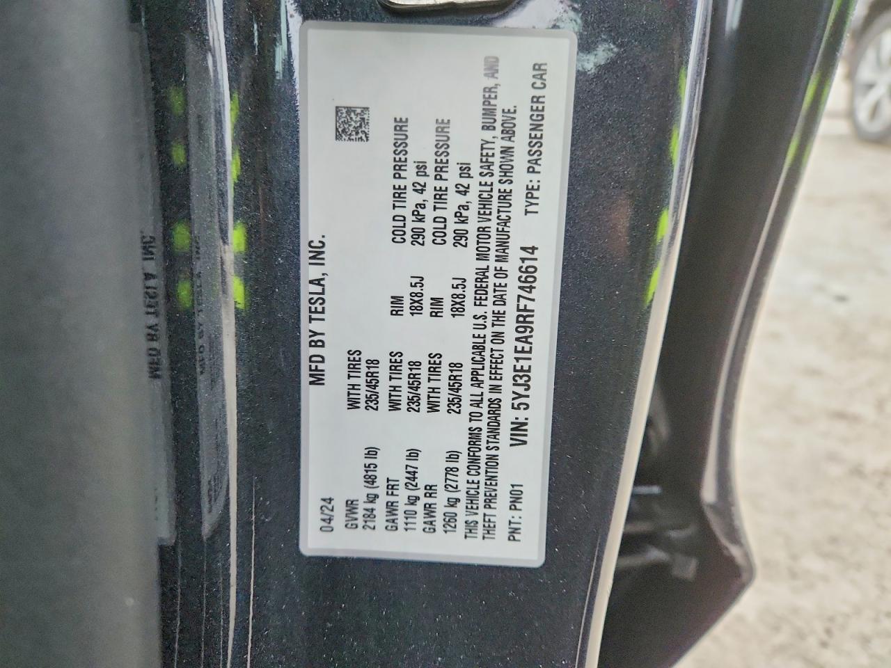 2024 TESLA MODEL 3 photo 13
