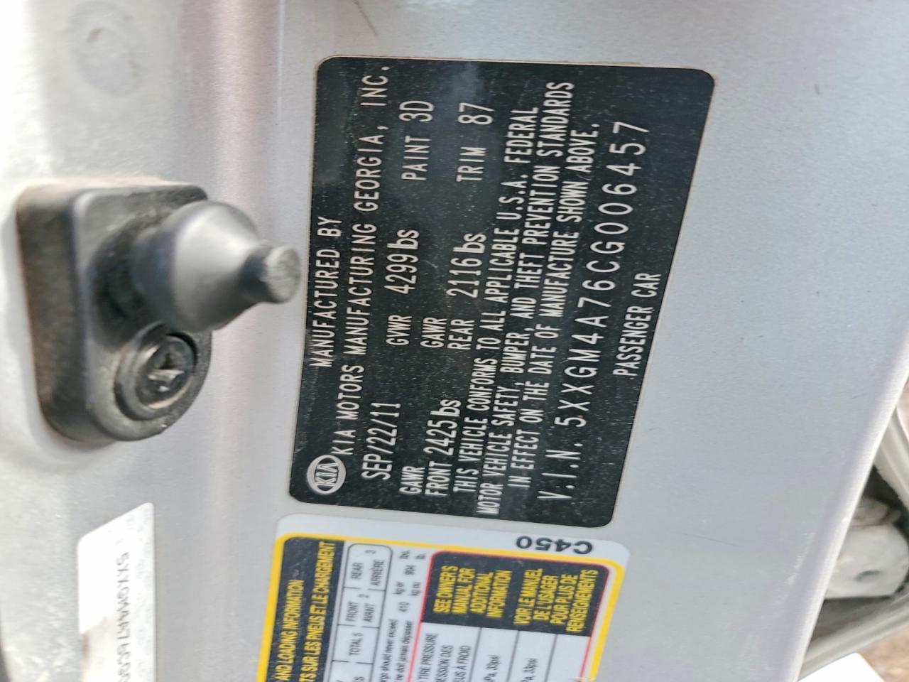 2012 KIA OPTIMA LX photo 12