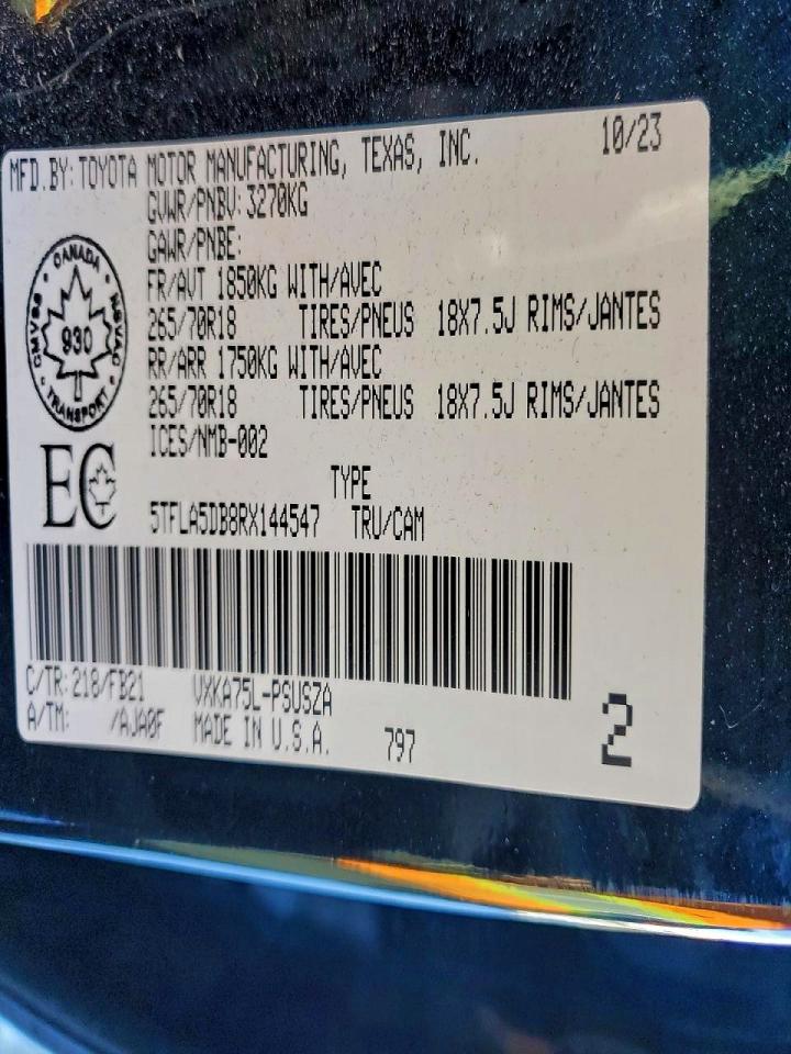 2024 TOYOTA TUNDRA CREWMAX SR photo 34