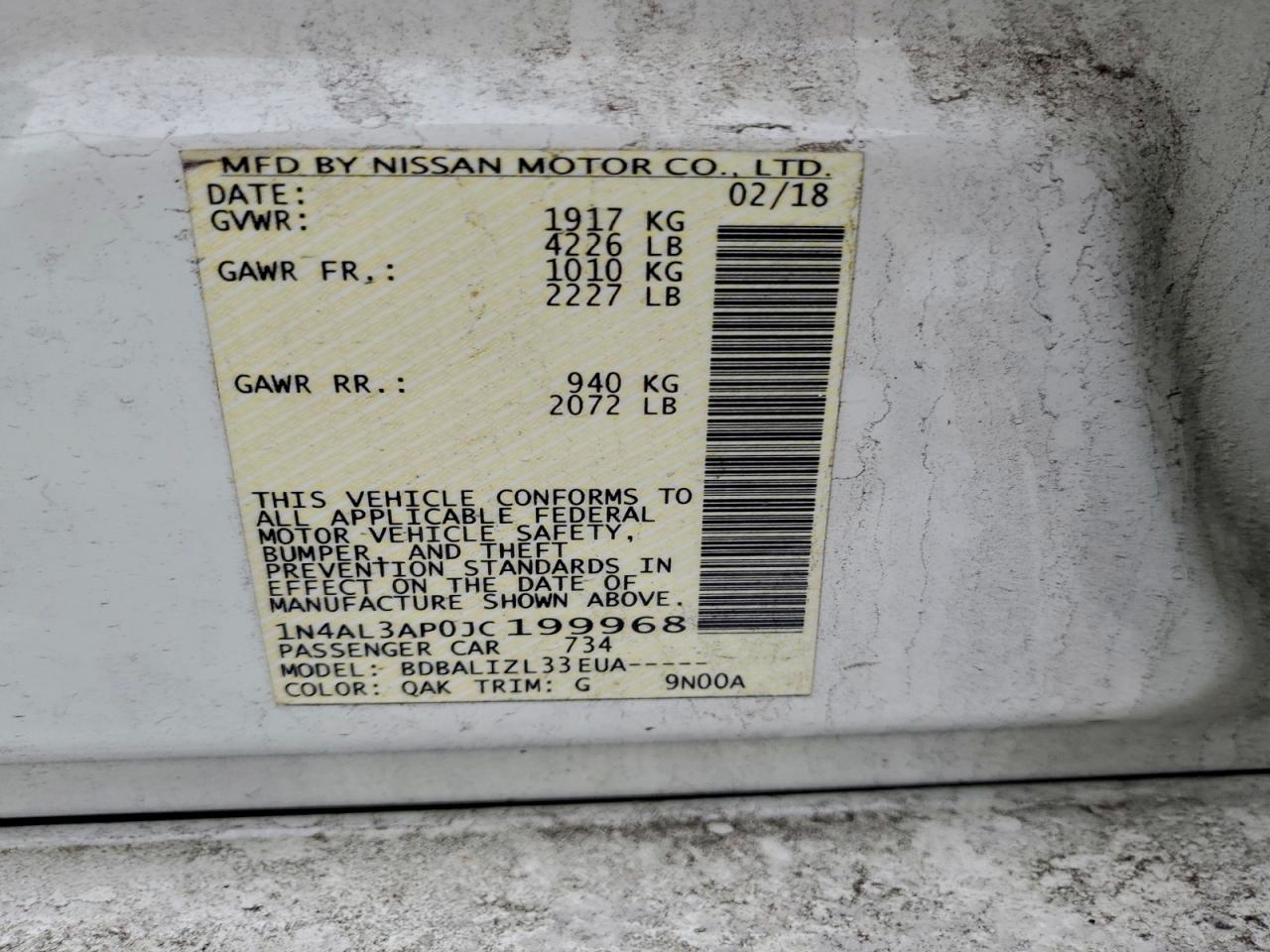 2018 NISSAN ALTIMA 2.5 photo 25