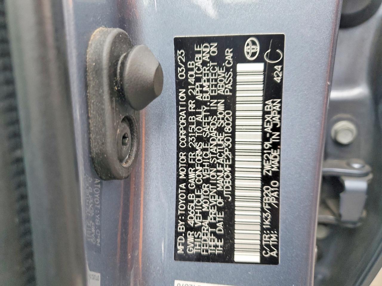 2023 TOYOTA COROLLA LE photo 12