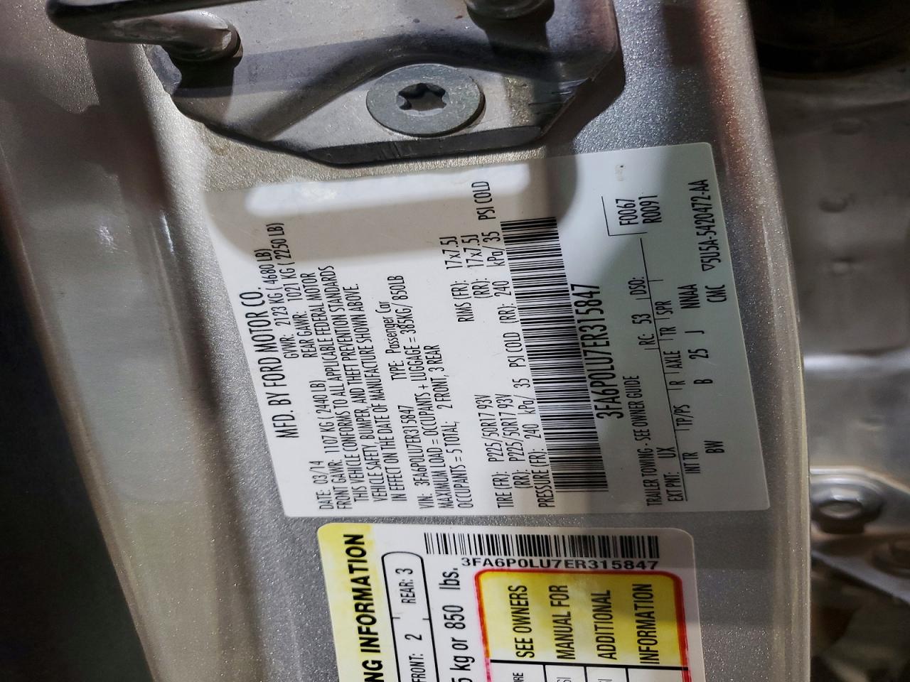 2014 FORD FUSION SE HYBRID photo 25
