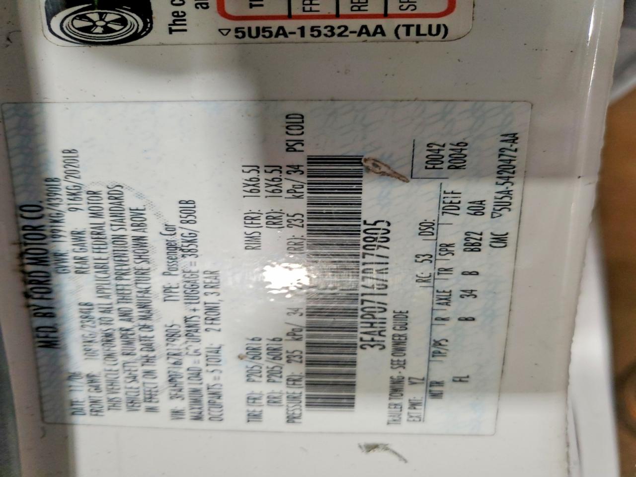 2007 FORD FUSION SE photo 23