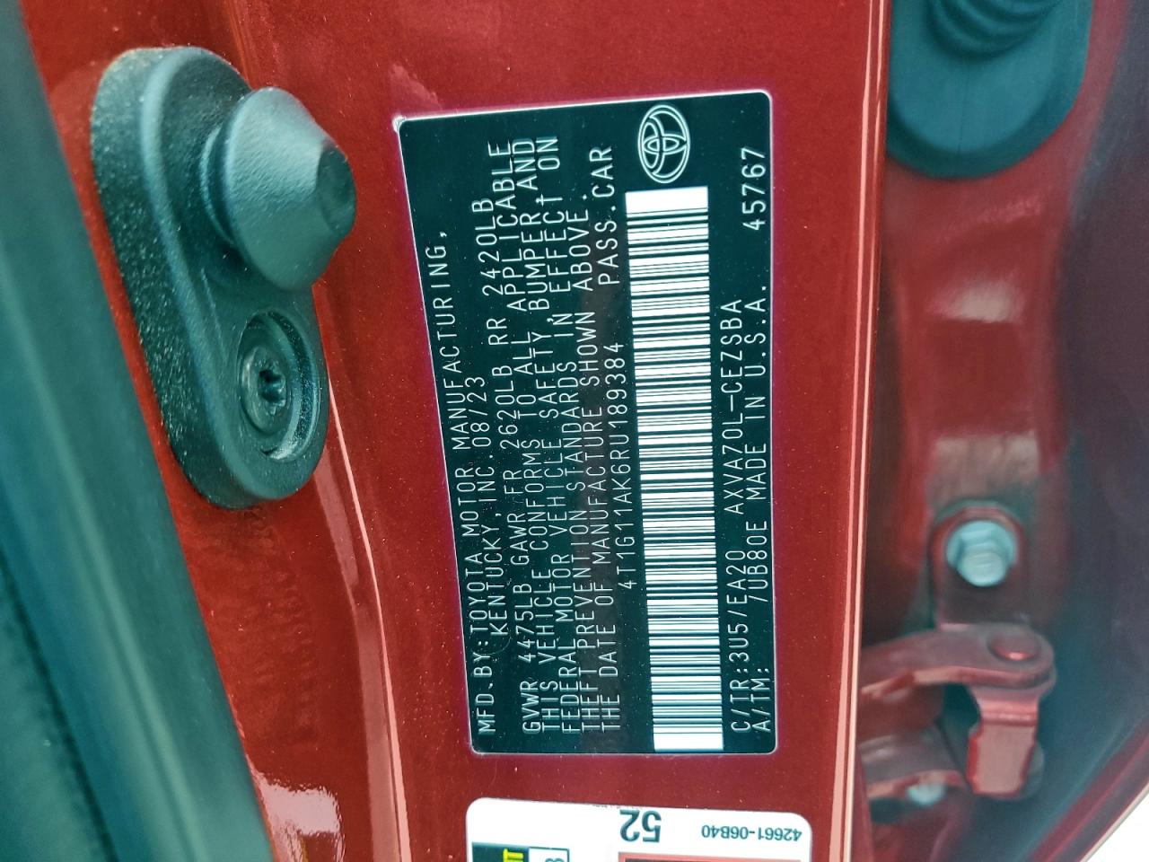 2024 TOYOTA CAMRY SE NIGHT SHADE photo 12