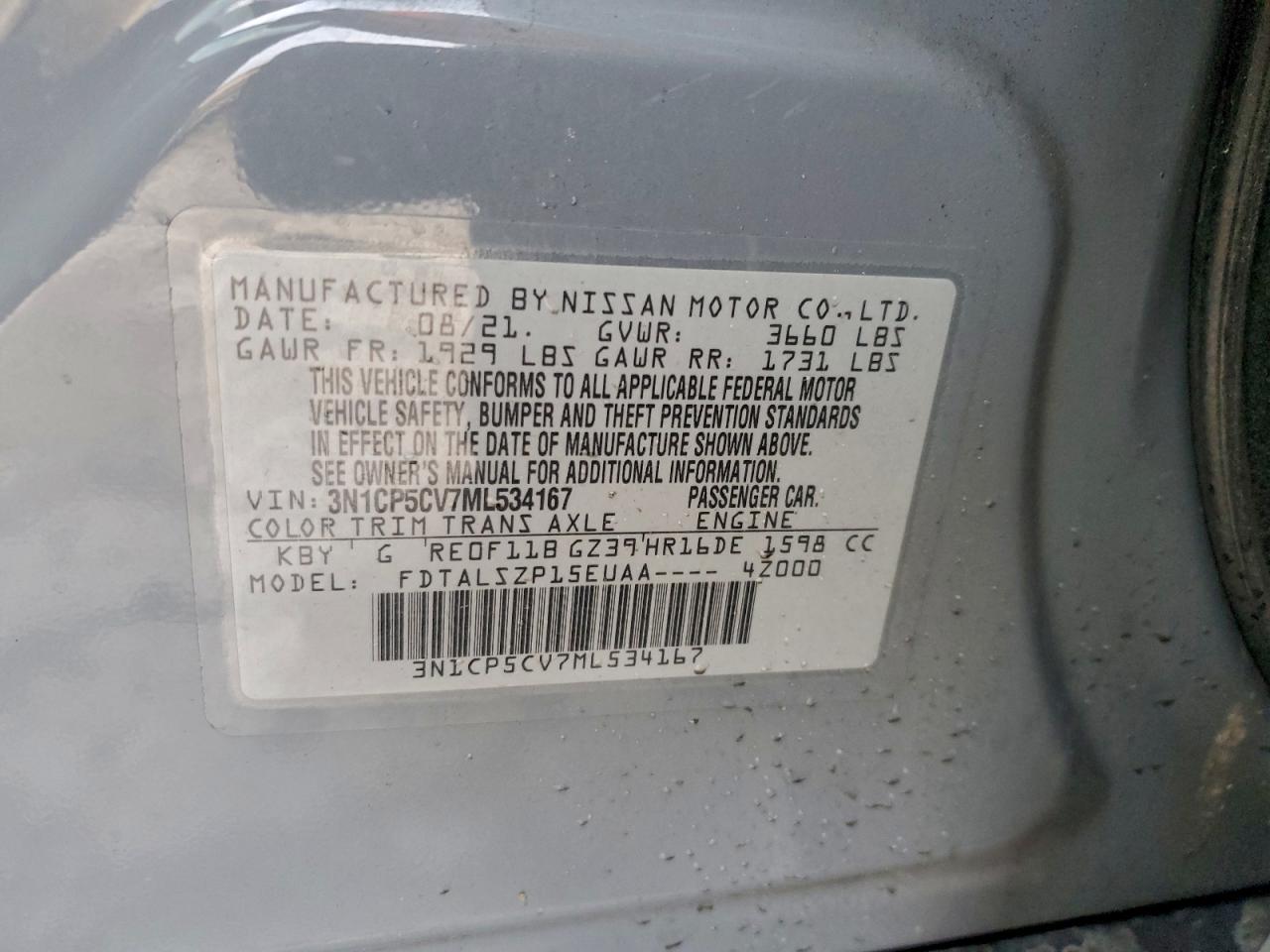 2021 NISSAN KICKS SV photo 13