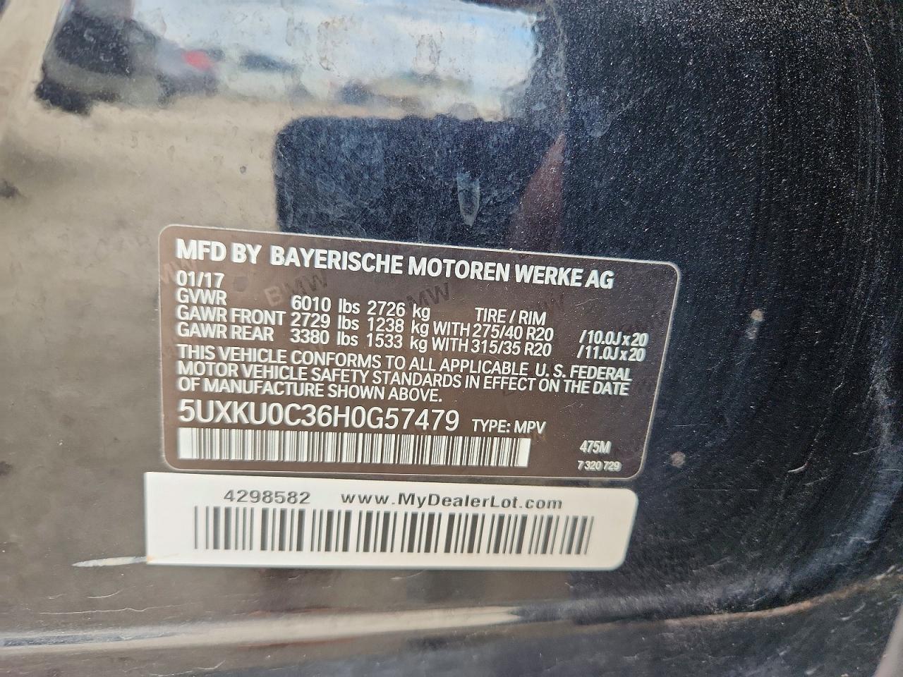 2017 BMW X6 SDRIVE35I photo 25