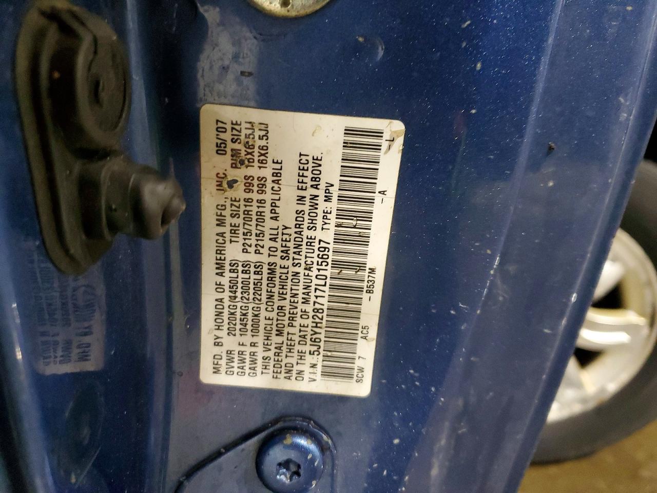 2007 HONDA ELEMENT EX photo 14