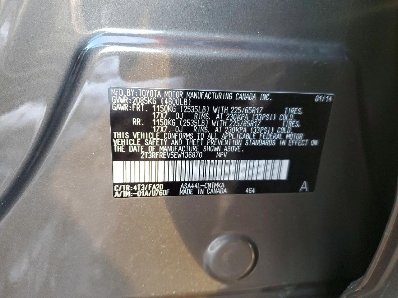 2014 TOYOTA RAV4 XLE photo 13