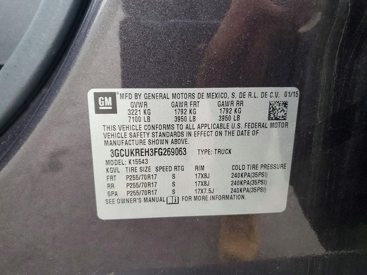 2015 CHEVROLET SILVERADO K1500 LT photo 12