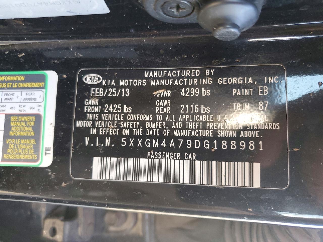 2013 KIA OPTIMA LX photo 34