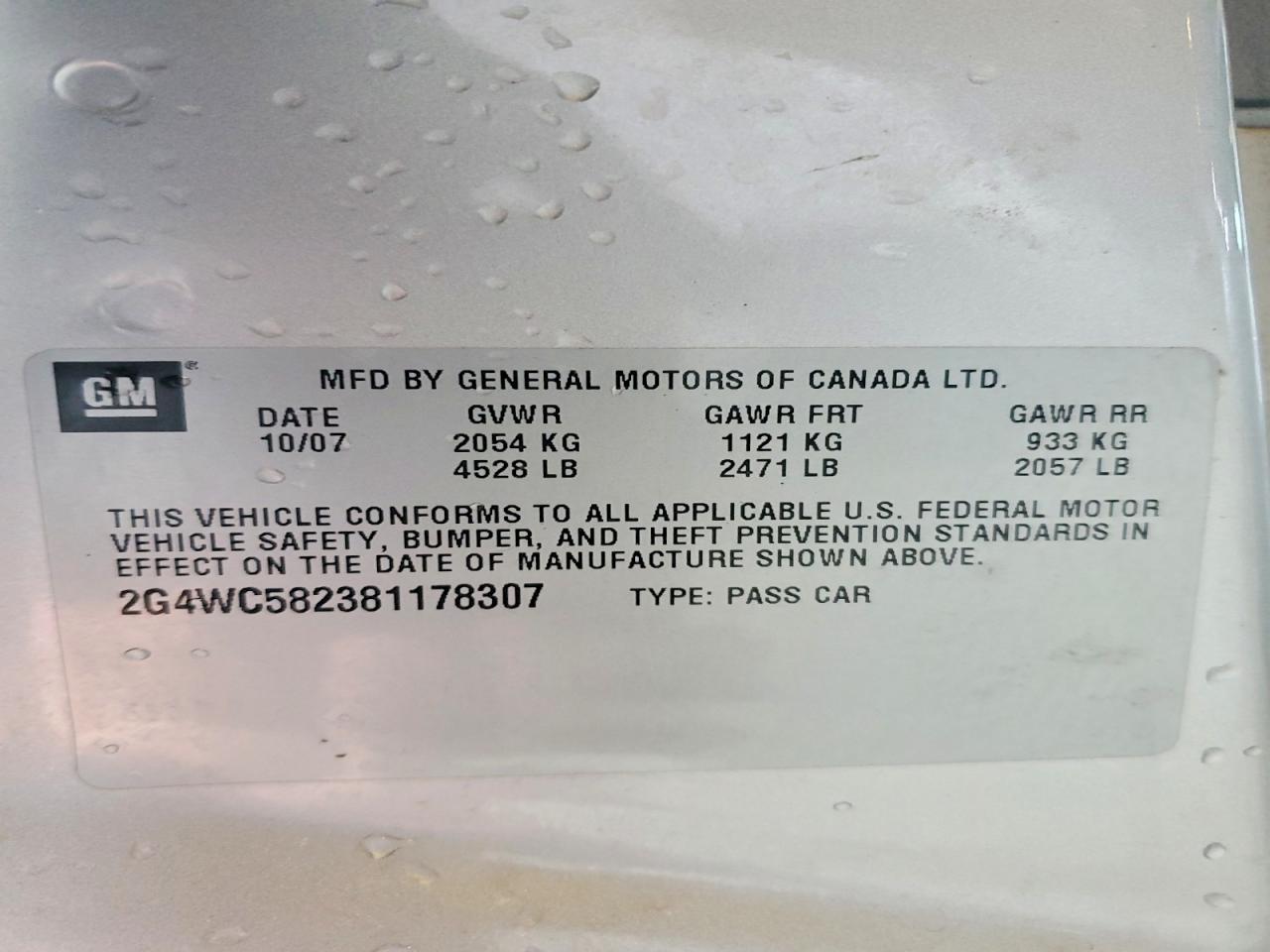 2008 BUICK LACROSSE CX photo 23