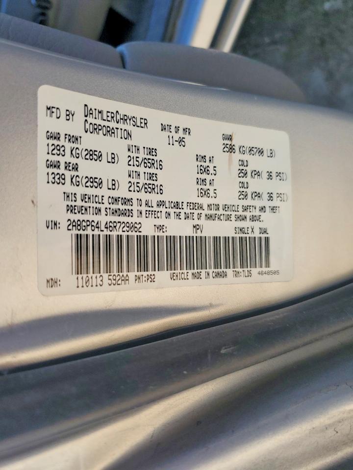 2006 CHRYSLER TOWN & COUNTRY LIMITED photo 14