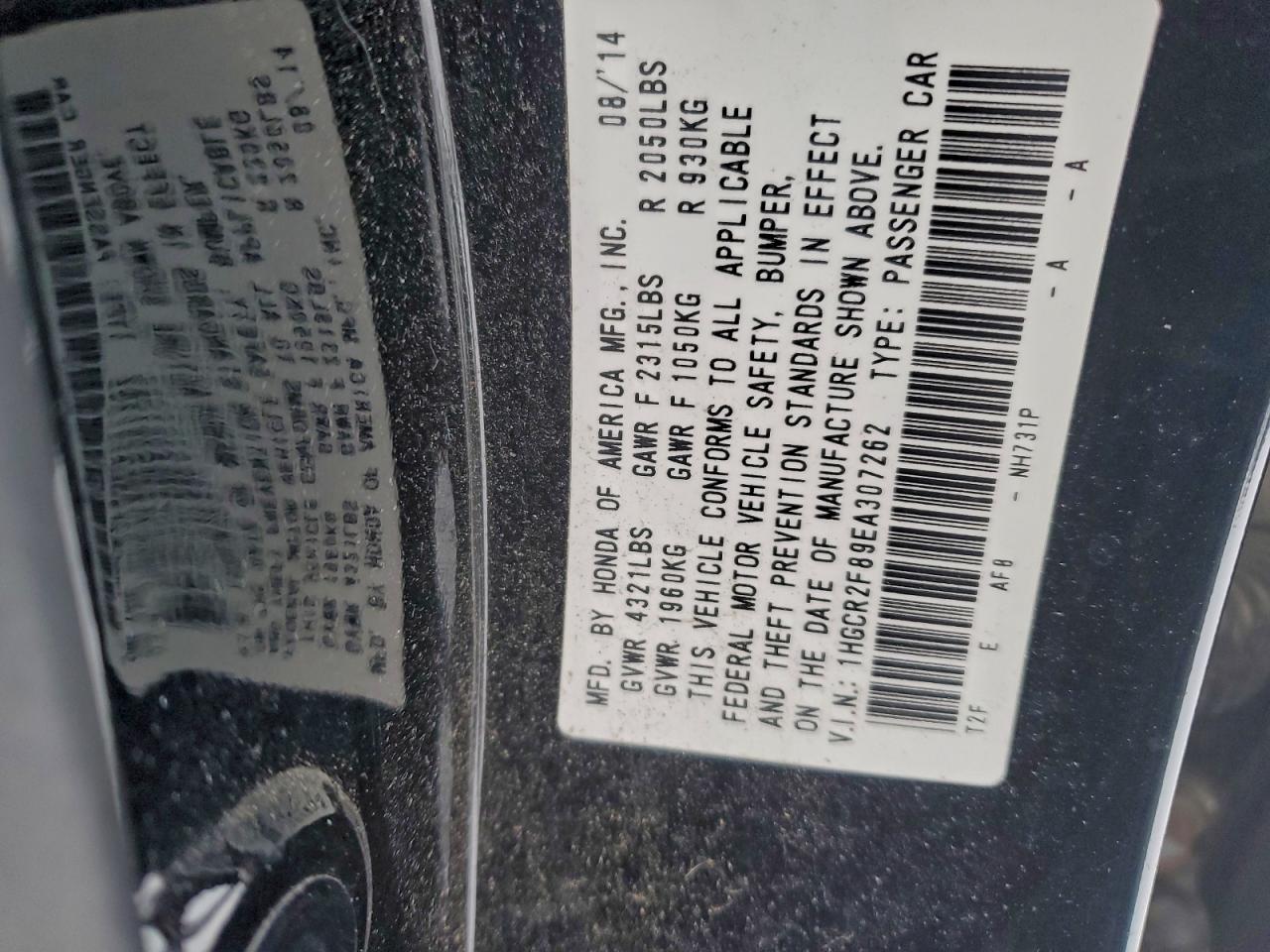 2014 HONDA ACCORD EXL photo 37