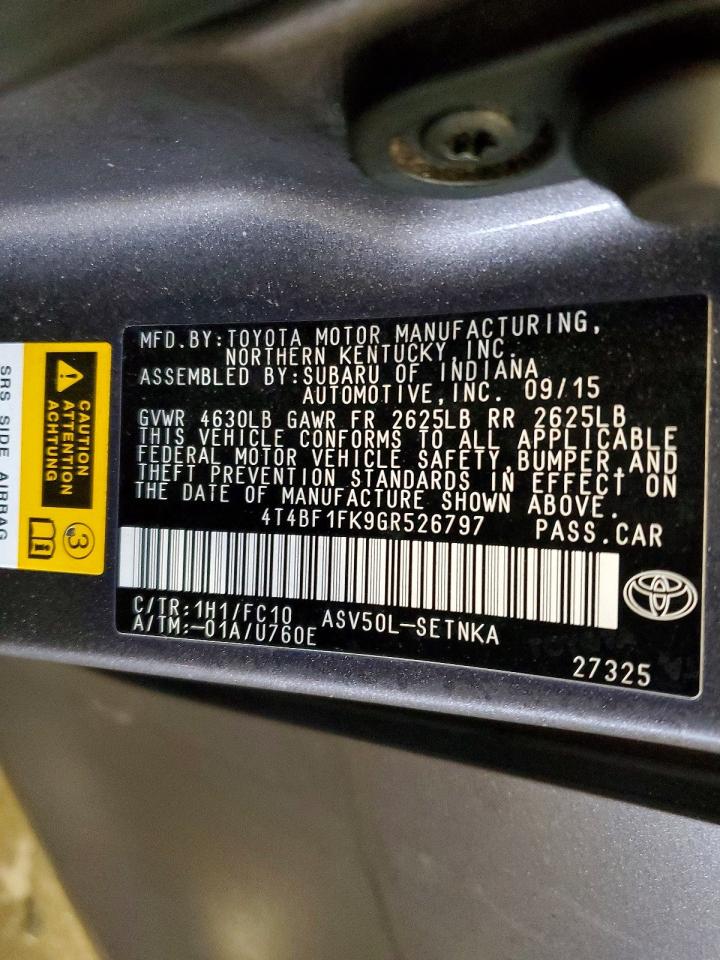 2016 TOYOTA CAMRY LE photo 23