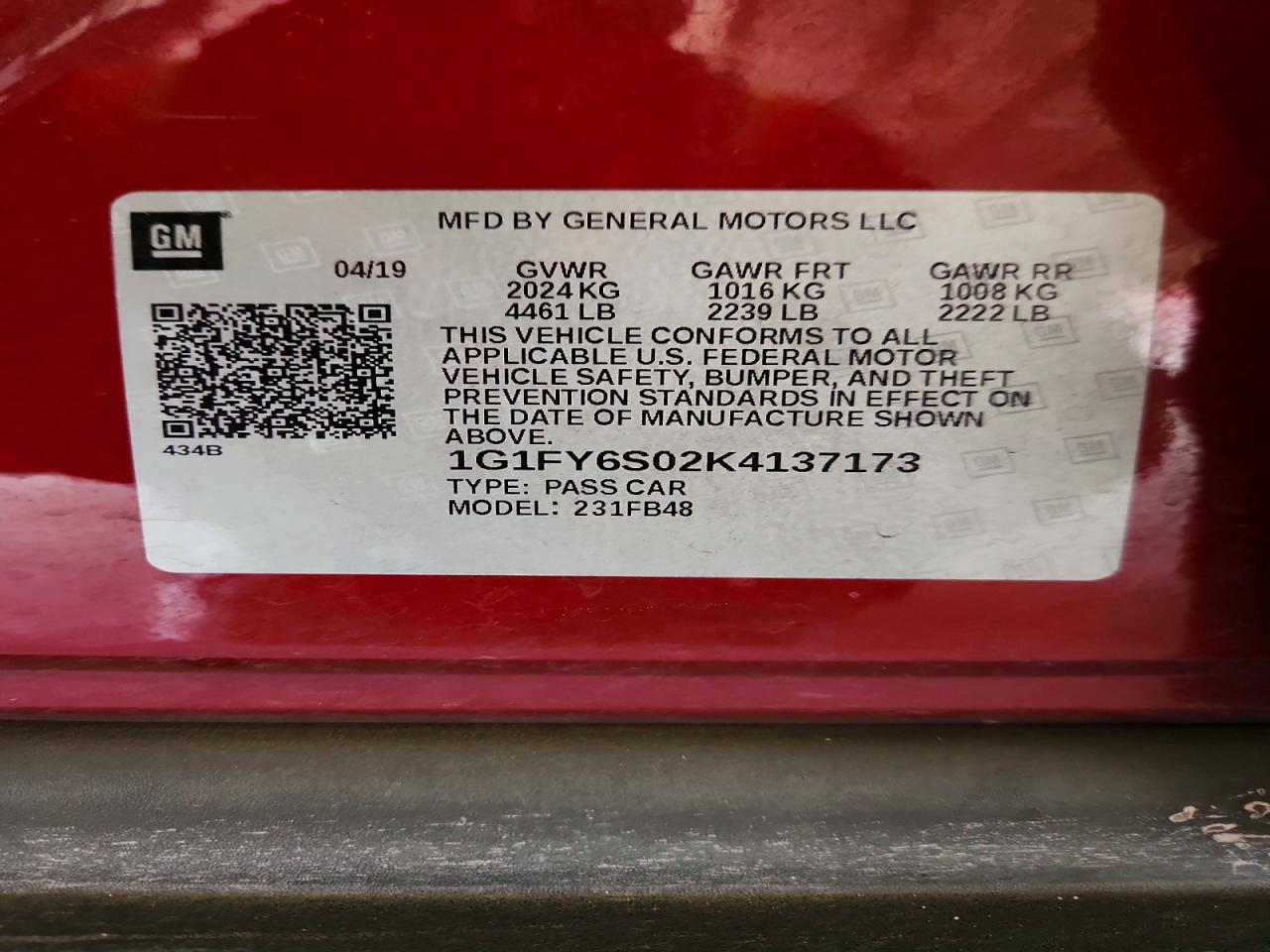 2019 CHEVROLET BOLT EV LT photo 12
