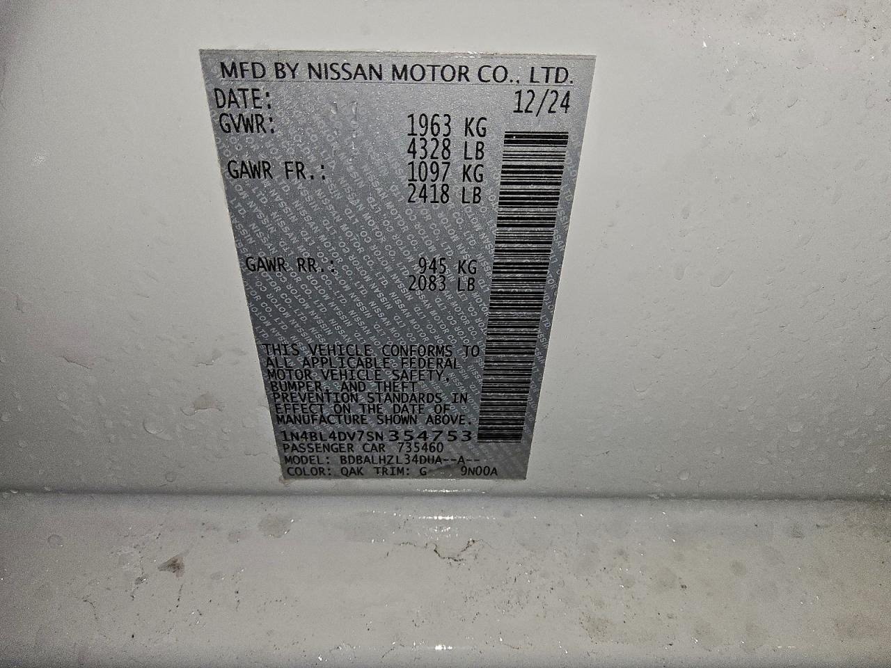 2025 NISSAN ALTIMA SV photo 34