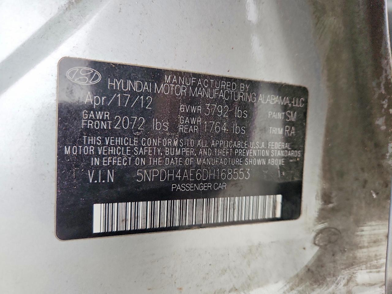 2013 HYUNDAI ELANTRA GLS photo 12