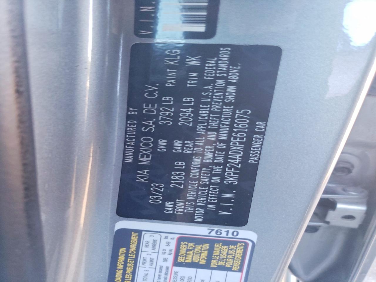 2023 KIA FORTE LXS photo 23