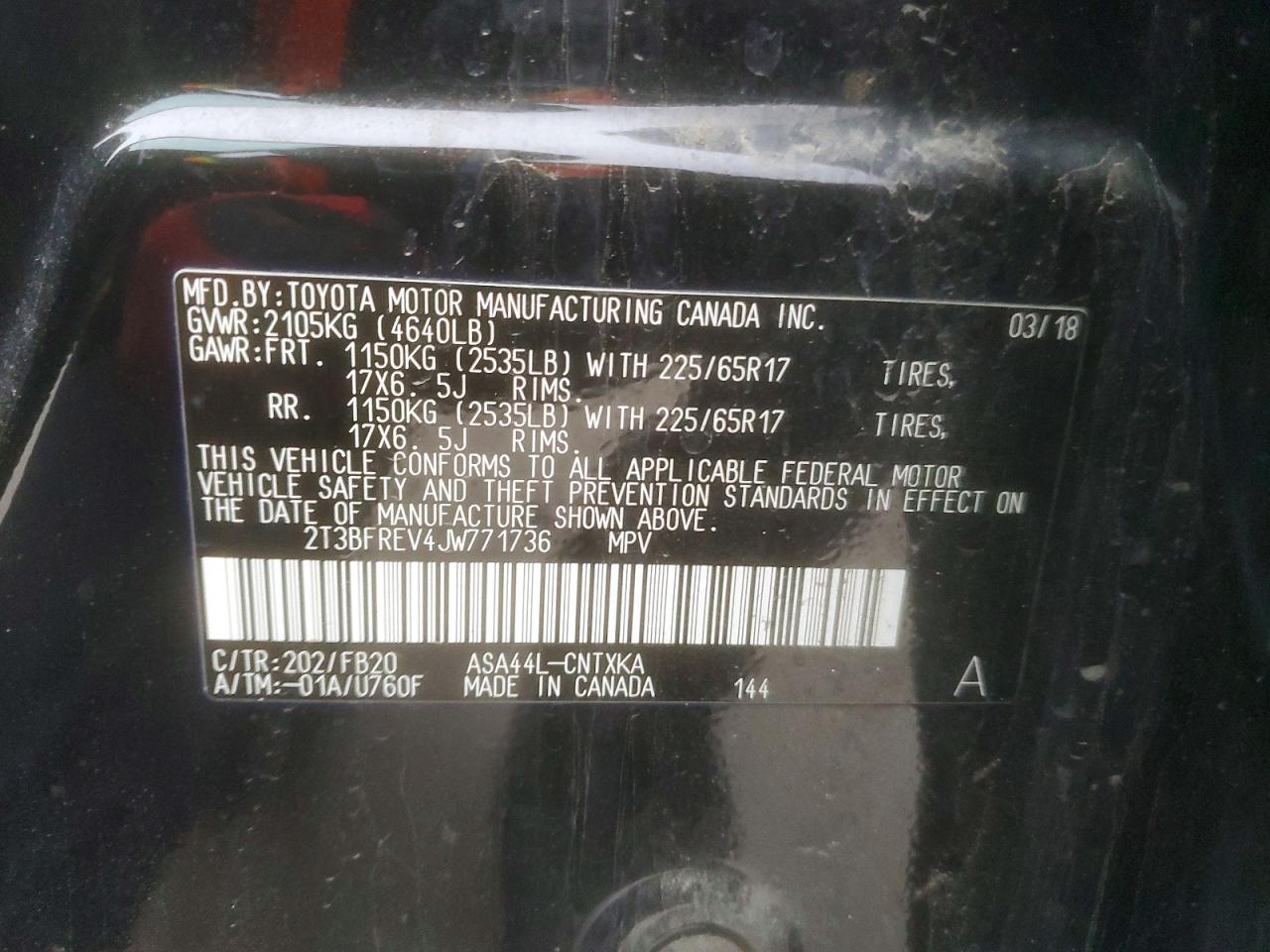2018 TOYOTA RAV4 LE photo 12