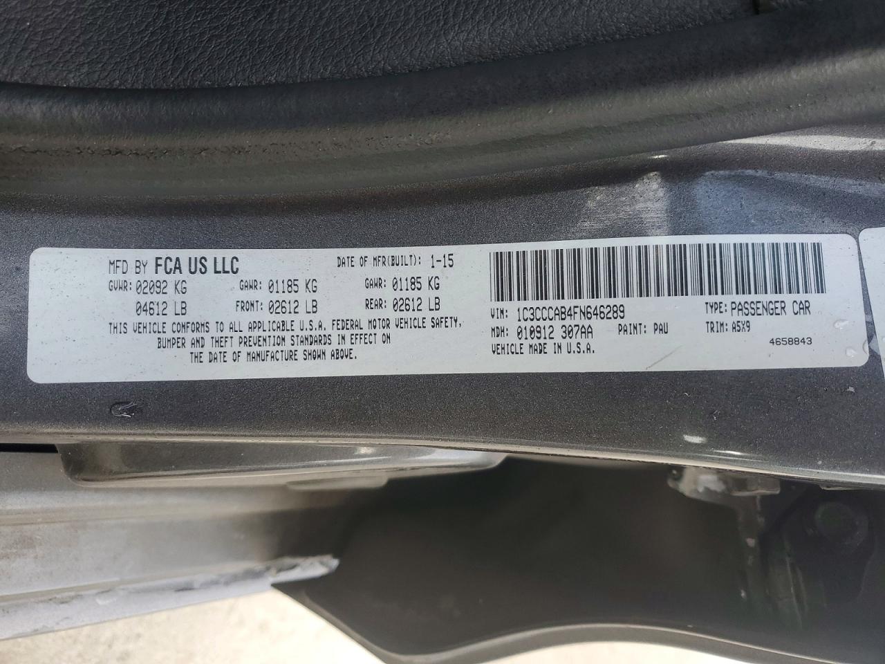 2015 CHRYSLER 200 LIMITED photo 12