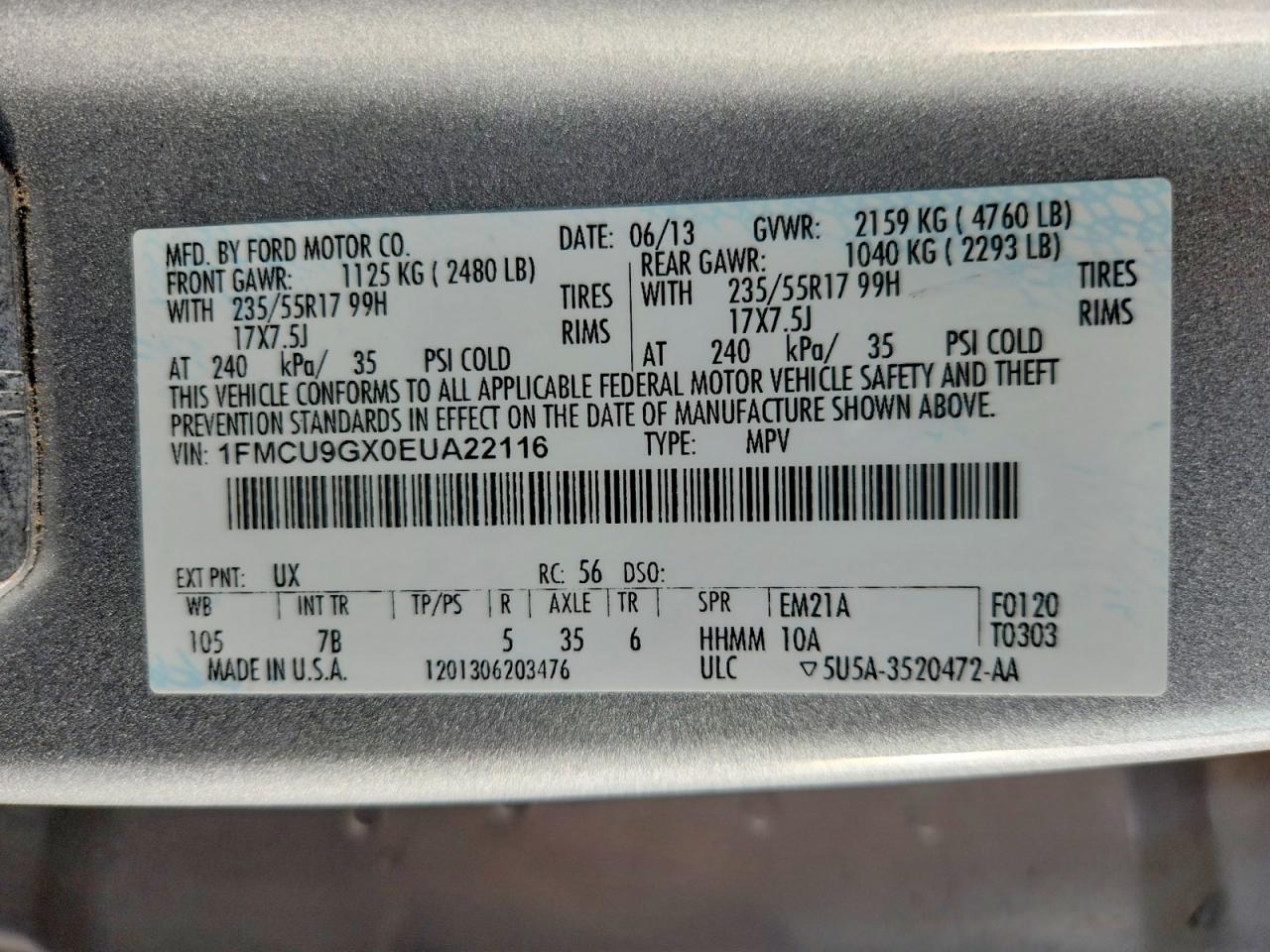 2014 FORD ESCAPE SE photo 13
