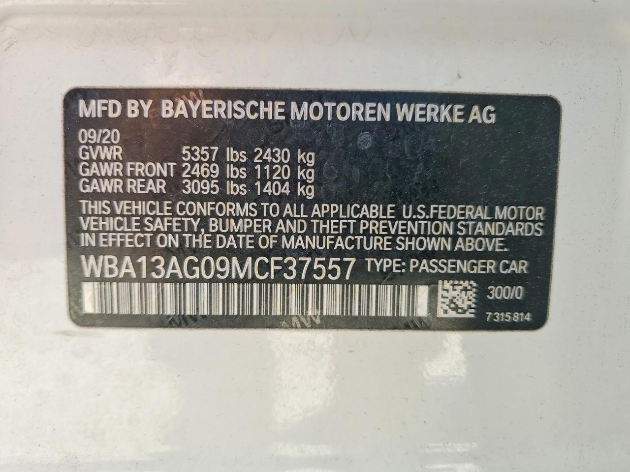 2021 BMW 530E photo 12