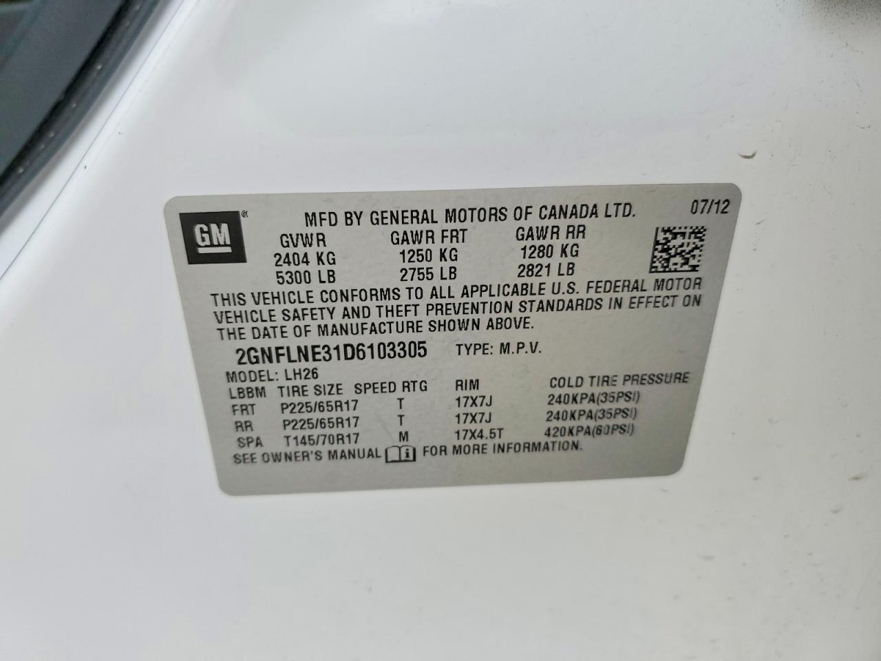 2013 CHEVROLET EQUINOX LT photo 13