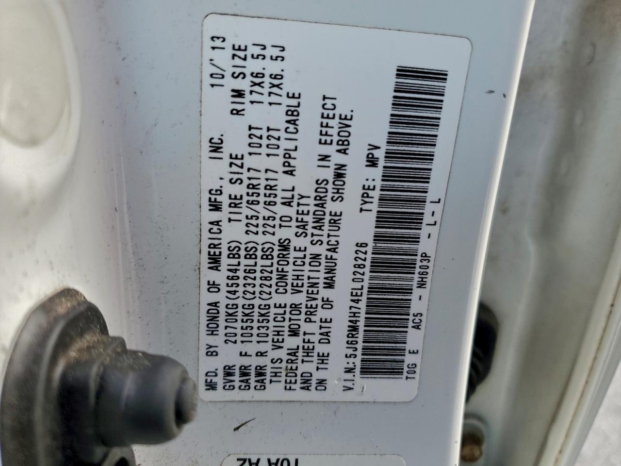 2014 HONDA CR-V EXL photo 13