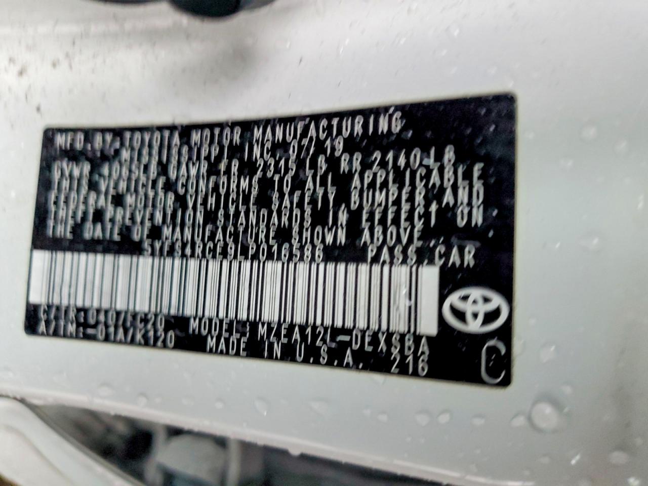 2020 TOYOTA COROLLA SE photo 12