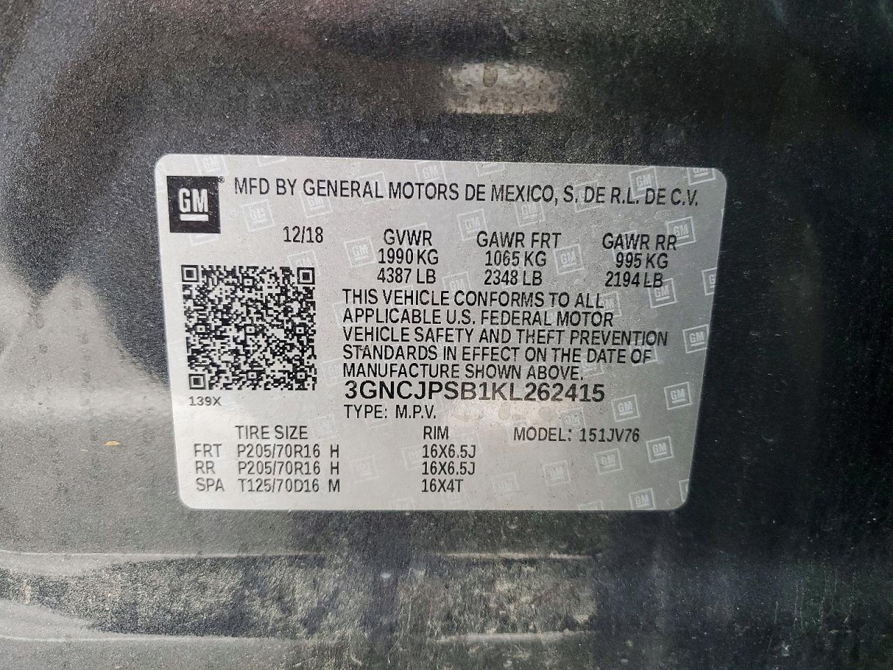 2019 CHEVROLET TRAX 1LT photo 27
