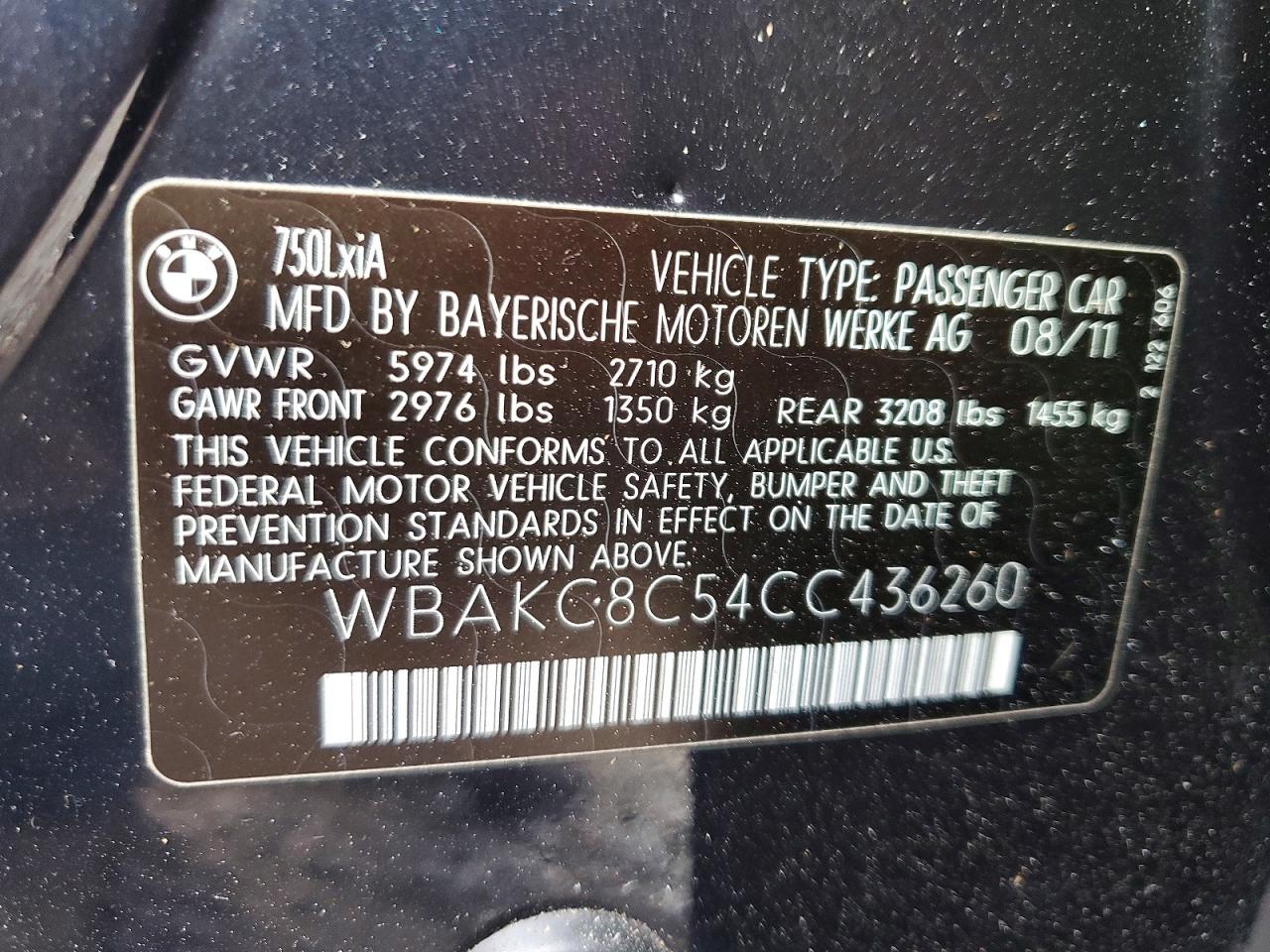 2012 BMW 750 LXI photo 25