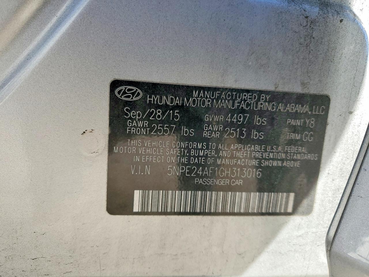 2016 HYUNDAI SONATA SE photo 13