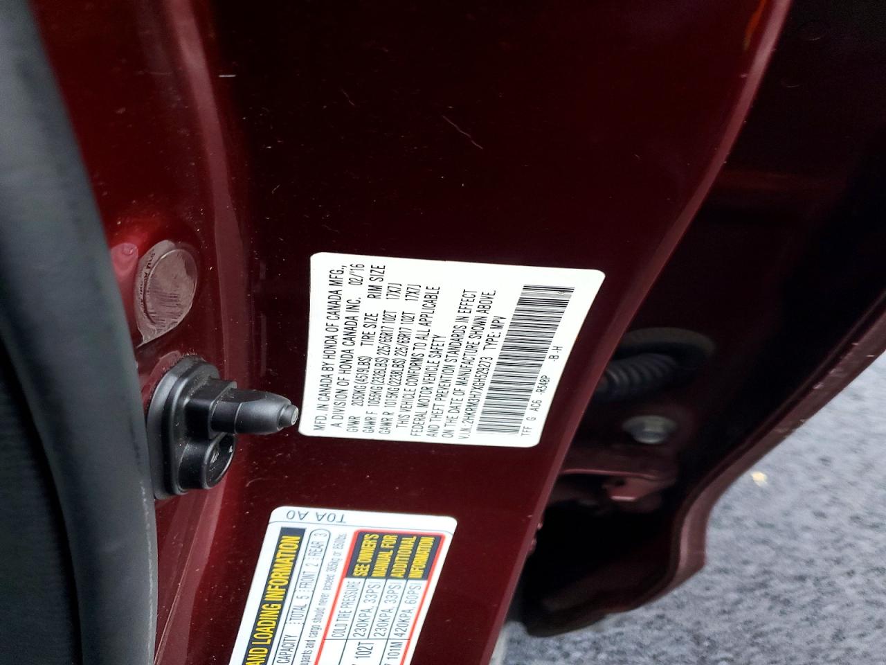 2016 HONDA CR-V EXL photo 13