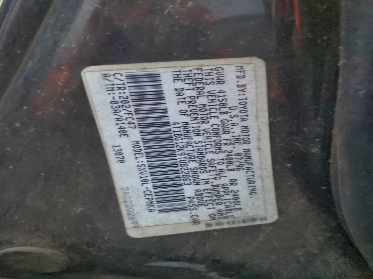 1996 TOYOTA CAMRY DX photo 12