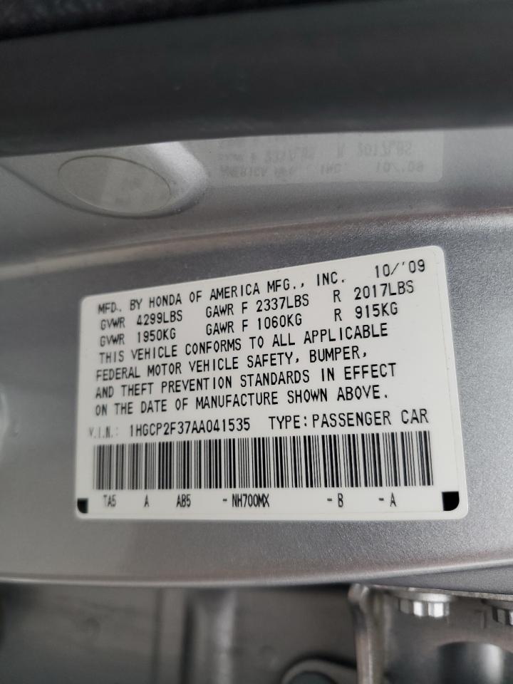 2010 HONDA ACCORD LX photo 34